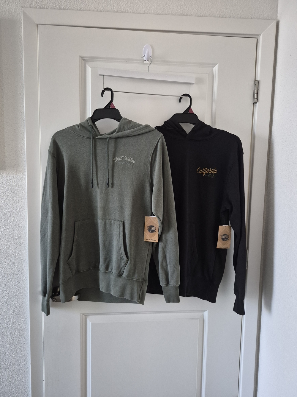 California Embroidered Hoodie - Olive Green -